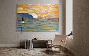 surf art artwork by sunshine coast artist tom hellmo art waves wave art